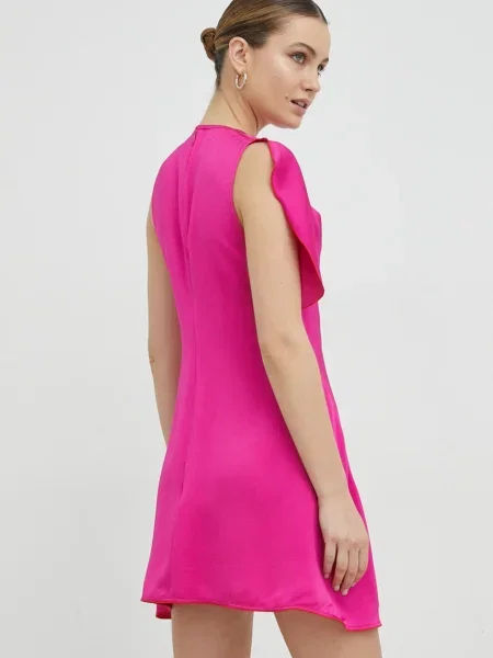 Victoria Beckham rochie mini drept roz
