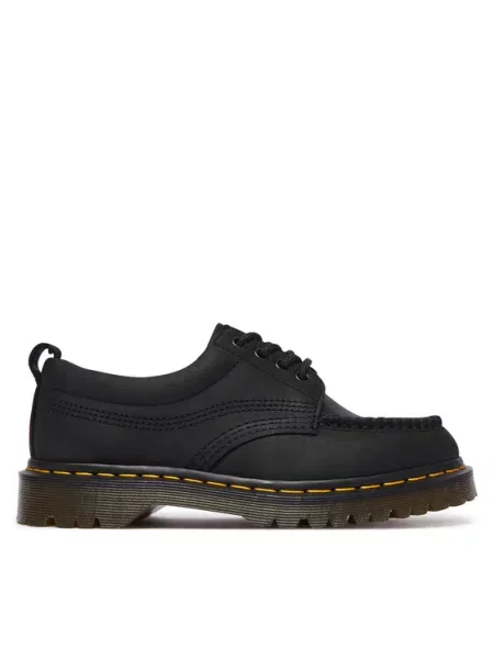 Dr. Martens Обувки Lowell 4 Eye Crazy Horse Leather Moc черен