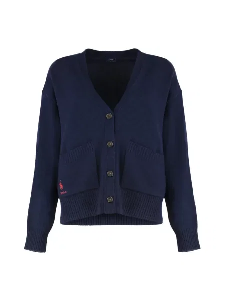 Kardigan Ralph Lauren wełniany niebieski