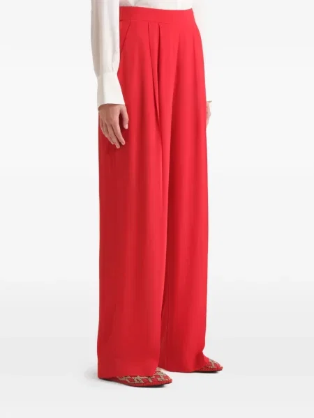 Pantaloni Maliparmi din crep roșu