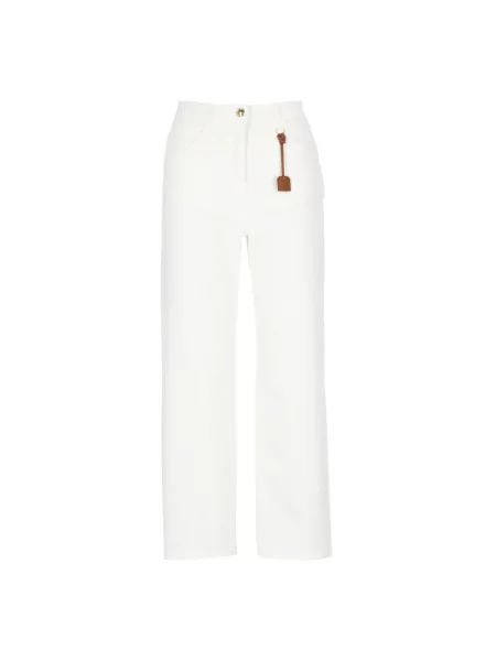 Elisabetta Franchi Spodnie Kobieta jeansy ze szlufkami biały