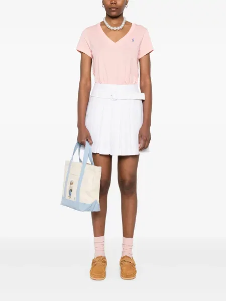 Szerokie polo Polo Ralph Lauren z przetarciami w paski czarne