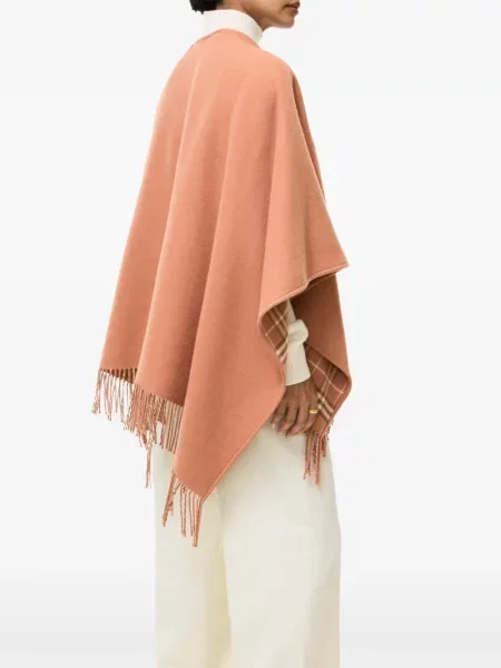 Vilnonis pledas grįžtamas striukė Burberry oranžinė