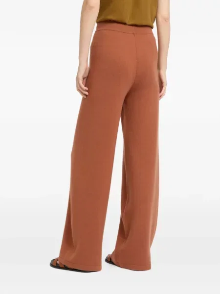Pantaloni Yves Salomon tricotate maro