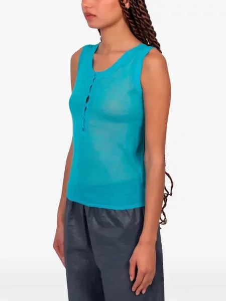 Top Paloma Wool de lână albastru