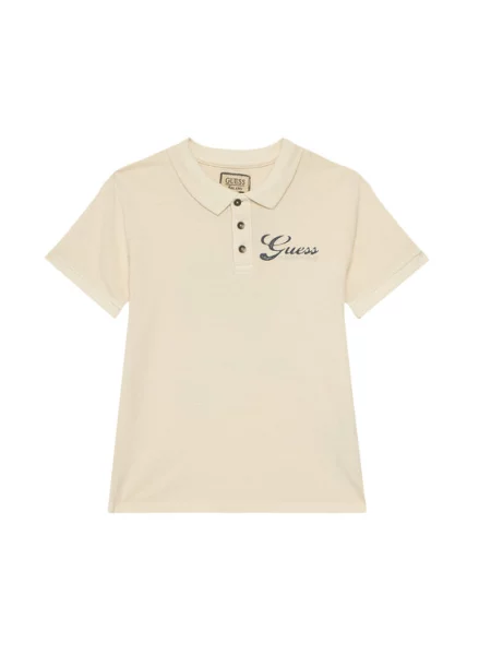 Guess Тениска с яка и Екрю