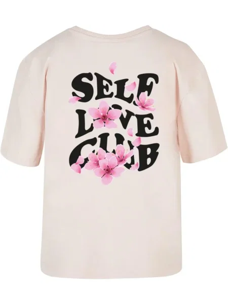 Mister Tee Póló Self Love Club rózsaszín / rózsaszín / pasztell-rózsaszín fekete