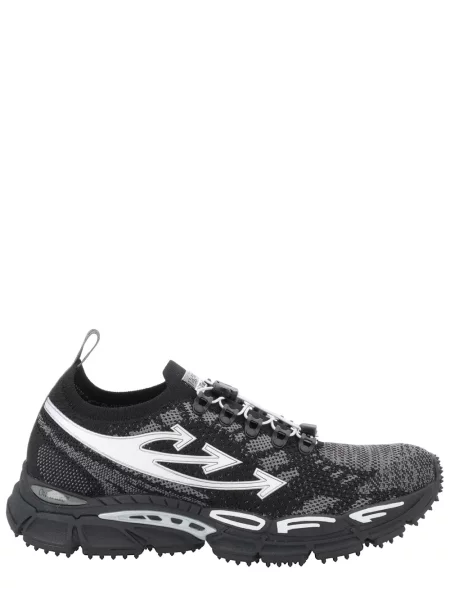 Sneakerși Off-white tricotate alb
