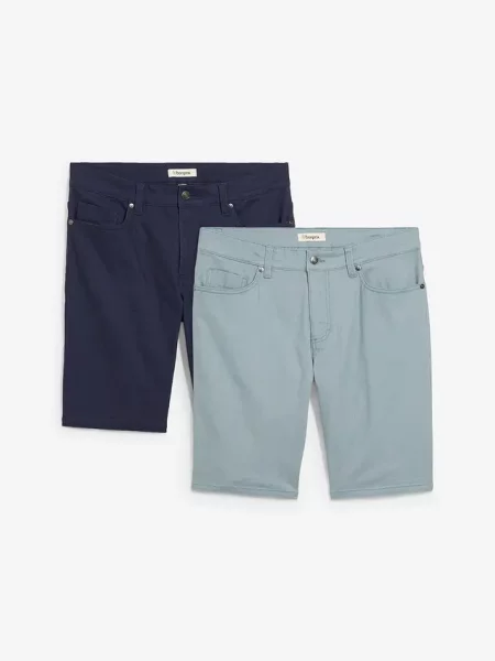 Bermudy ze stretchem regular fit niebieskie