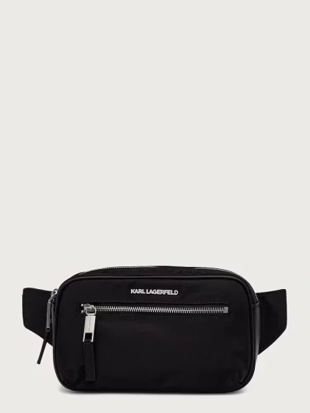 Karl Lagerfeld geantă mică pentru bărbați K/NYLON negru
