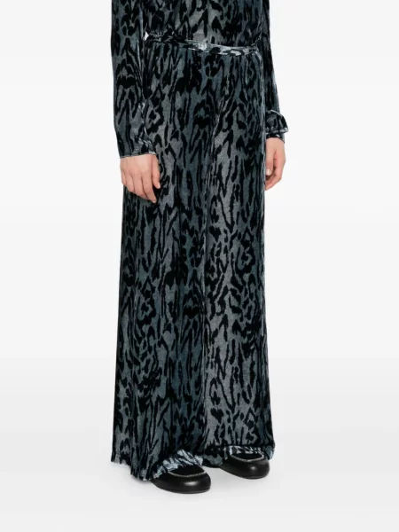 Pantaloni Forte_forte cu imagine albastru