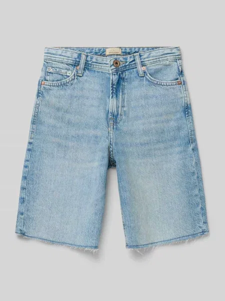 Szorty jeansowe z frędzlami model ALEX' Jack & Jones niebieskie