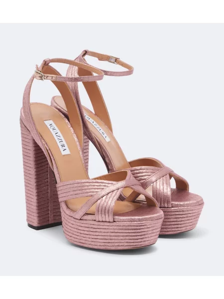 Sandale Aquazzura cu platformă roz