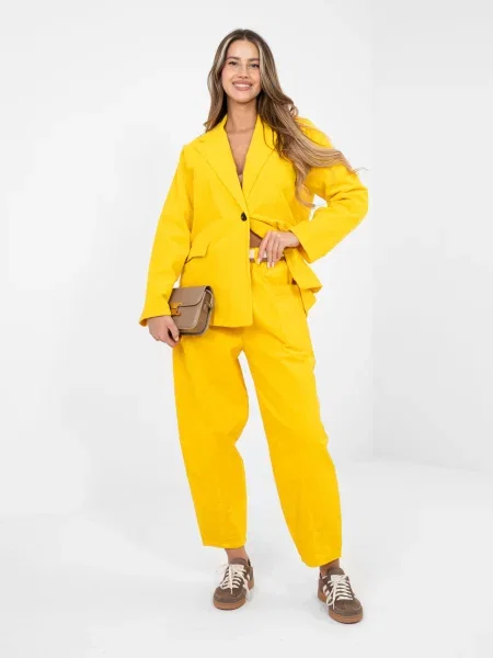 Pantaloni Rue Paris galben