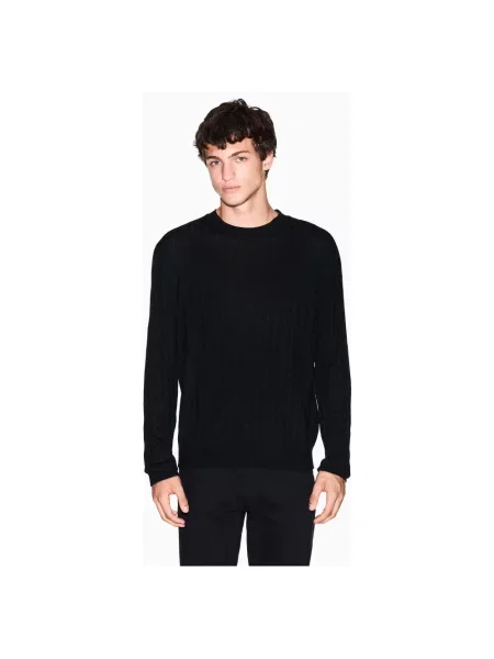 Sweter Armani Exchange wełniany czarny