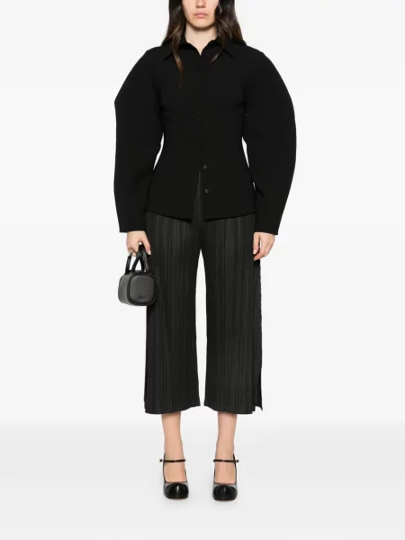 Decupat pantaloni Pleats Please Issey Miyake negru