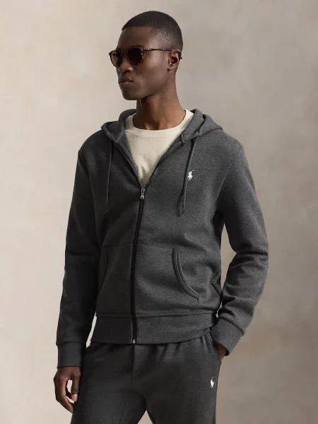 Polo Ralph Lauren Tepláková bunda tmavosivá
