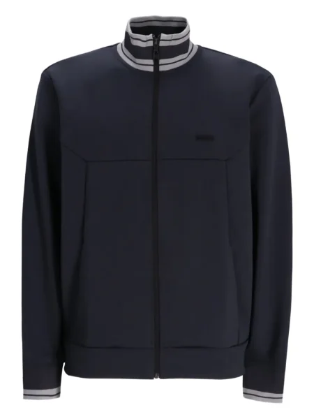 Žebrovaný svetr Boss modrý