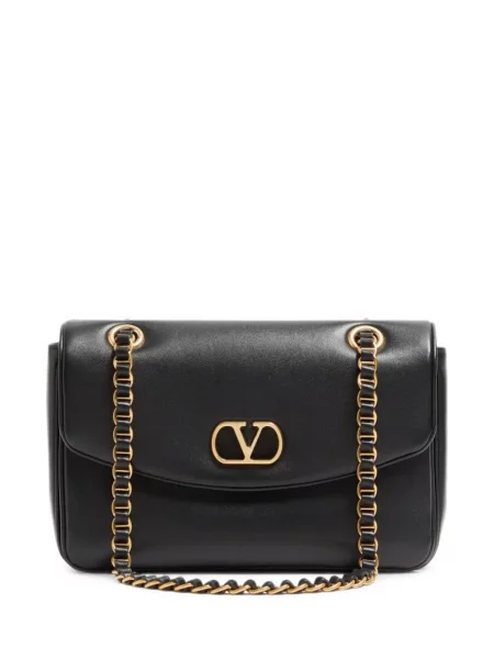 Colier Valentino Garavani din piele negru