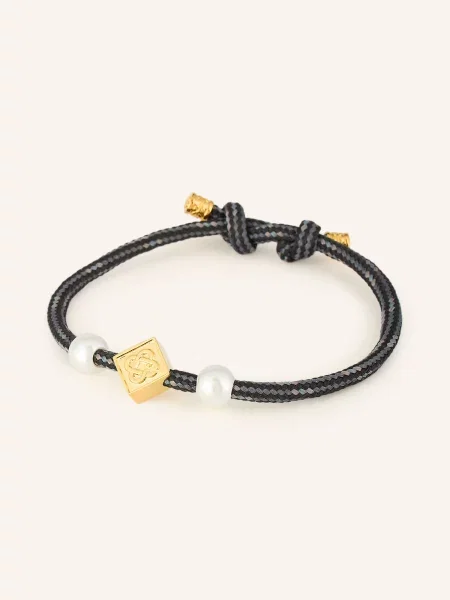 Casablanca Náramek Bicolour Friendship Bracelet zlatá černá bílá