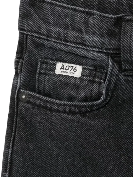 Jeansy straight leg dziecięce American Outfitters czarne