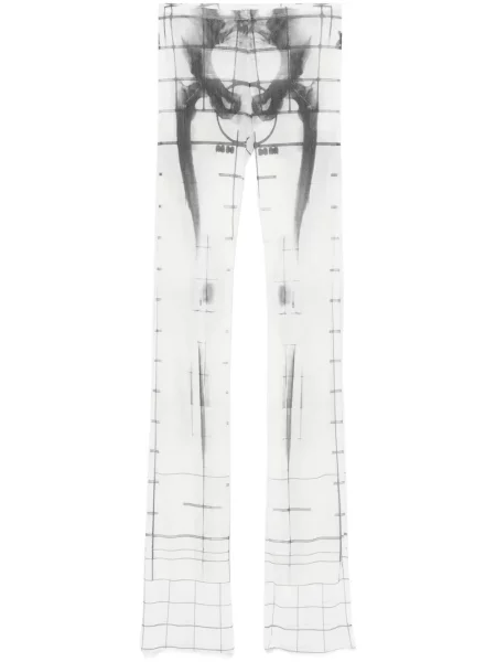 Pantaloni Jean Paul Gaultier cu imagine alb