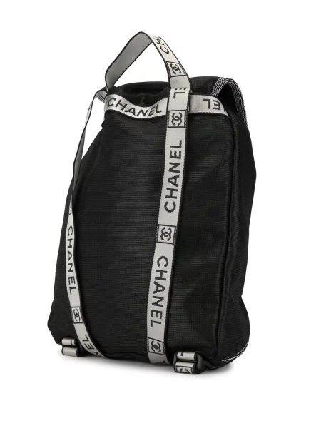 Sportovní batoh Chanel Pre-owned s potiskem černý