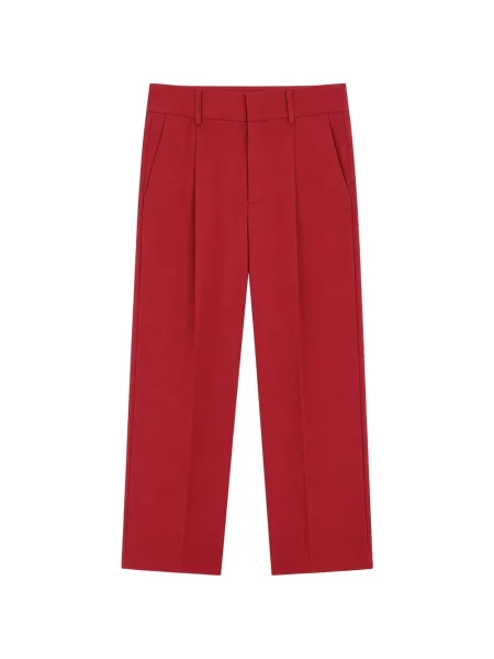 Pantaloni Costumein de lână roșu
