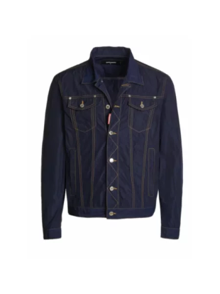 Kurtka jeansowa Dsquared2 niebieska