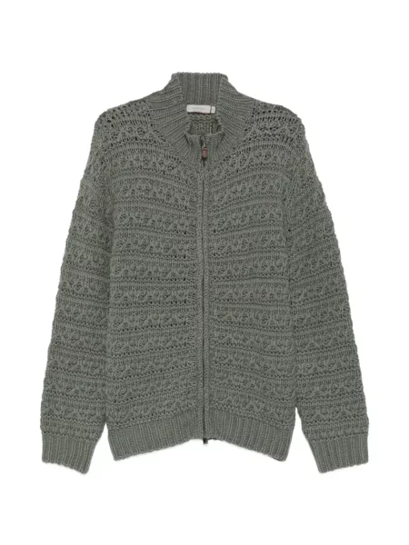 Cardigan Canali tricotate verde