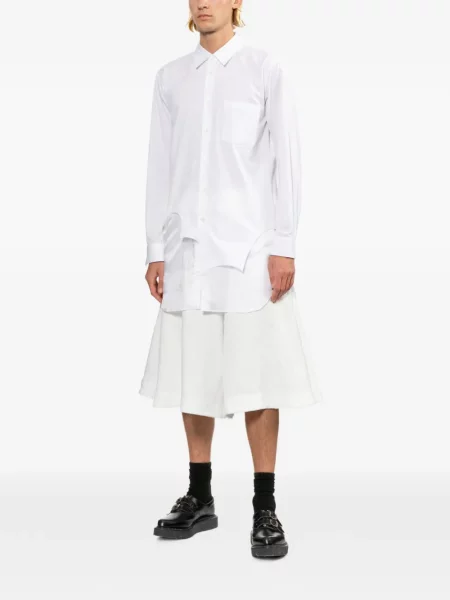Cămașă Black Comme Des Garçons asimetrică alb