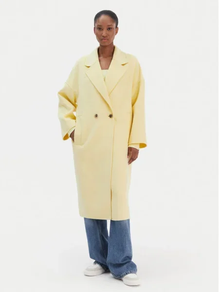 ViCOLO Palton de lână galben