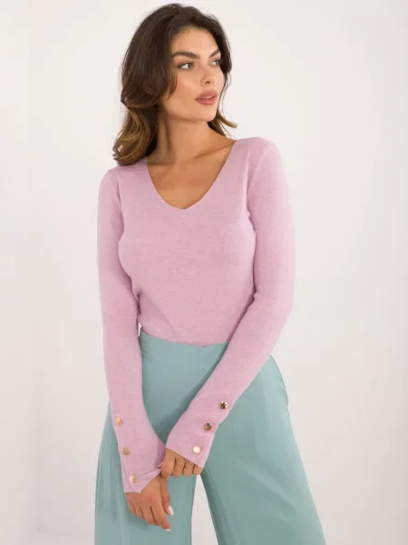 Sweter Wool Fashion Italia fioletowy