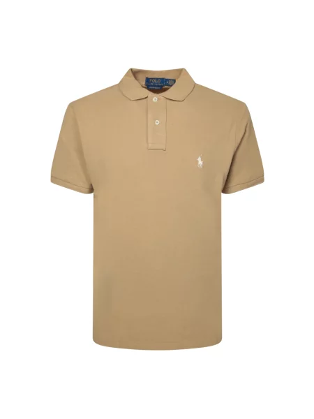 Koszulka polo Polo Ralph Lauren z logo beżowa