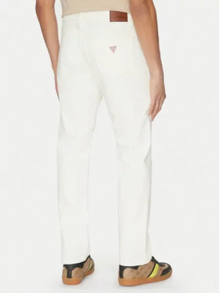 Guess Jeans Jeans hlače Kremna Straight Fit