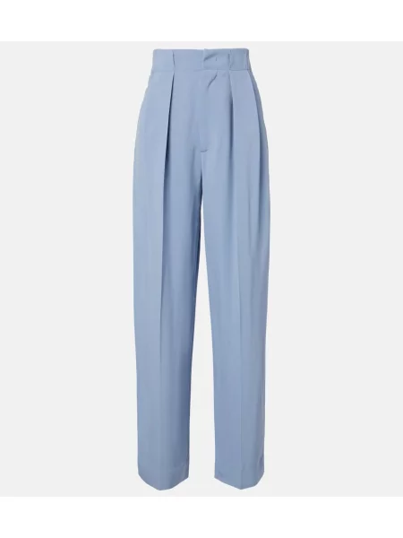 Pantaloni Victoria Beckham conici albastru
