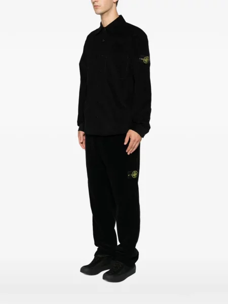 Πουκάμισο Stone Island κοτλέ πέτρες μαύρο