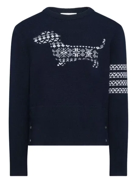 Pulover Thom Browne cu dungi albastru