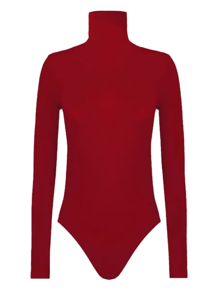 Body Wolford de lână roșu