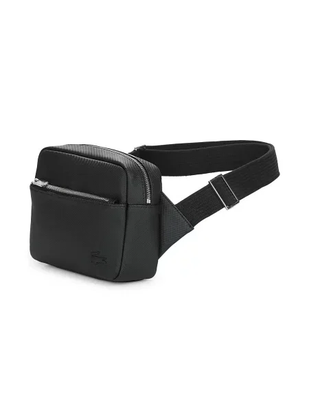 Geantă crossbody Lacoste clasică negru