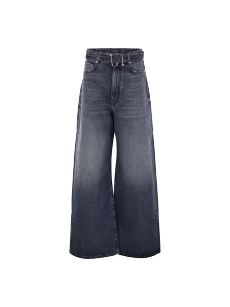 Sportmax Jeansy Kobieta Wide Jeansy niebieski