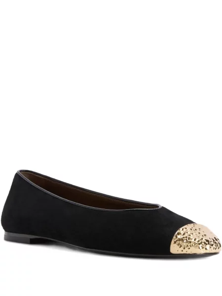 Semišové baleríny Giuseppe Zanotti černé