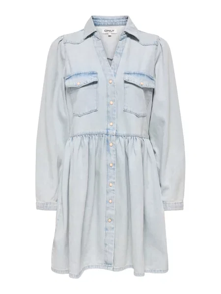 ONLY Dolga srajca ONLCYRUS moder denim