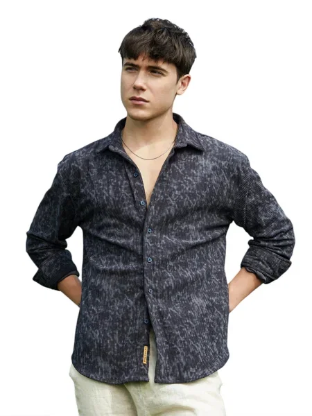 Campus Sutra Cămașă Jazlyn albastru marin gri