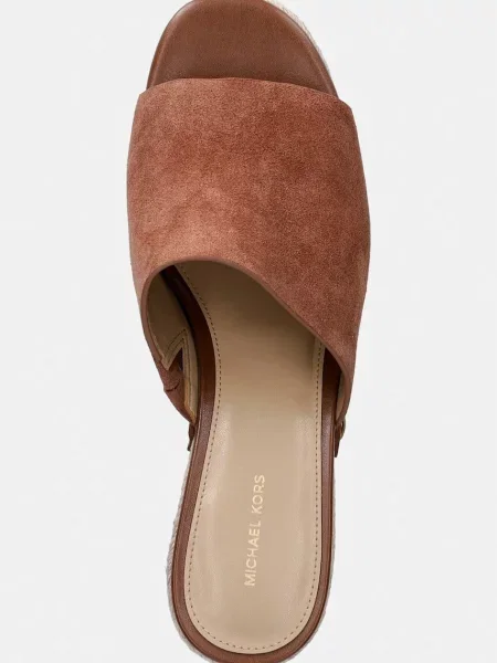 Замшевые шлепанцы Michael Michael Kors на танкетке