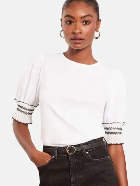 Lipsy Tricou negru alb