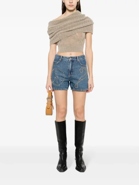Džinsiniai šortai Moschino Jeans mėlyna