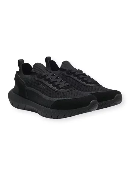 Sneakersy Boss skórzane czarne
