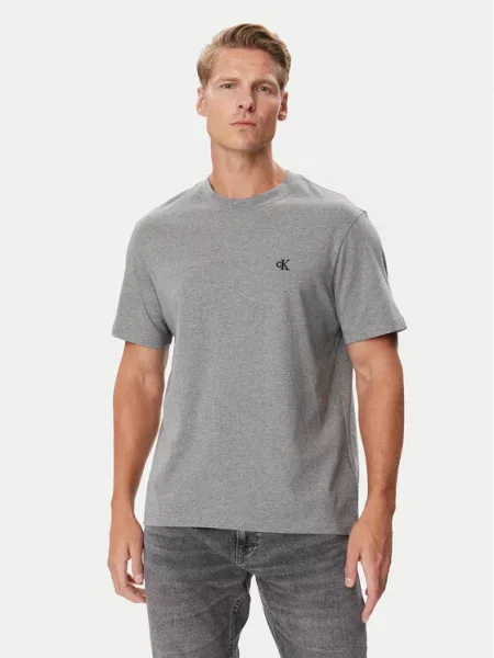 Calvin Klein Jeans Tricou Easy Monologo gri