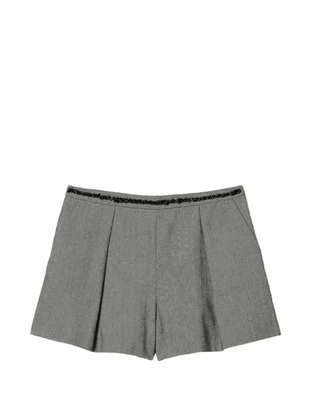 Pantaloni scurți Twinset de lână gri